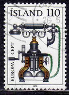 ISLANDA ICELAND ISLANDE ISLAND 1979 EUROPA CEPT UNITED TELEPHONE C. 1900 110k USED USATO OBLITERE' - Usados