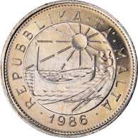 Monnaie, Malte, 25 Cents, 1986, British Royal Mint, SUP+, Cupro-nickel, KM:80 - Malta