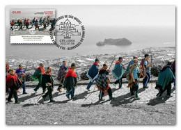 Portugal & Maximum Card, São Miguel Pilgrims, 500 Years Of The Vila Do Campo Earthquake 1522-2022 2022 (214) - Histoire