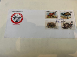 (1 K 17) Australia -  From HUTT River Province FDC - 1993 (Australian Bush Animals Set Of 4 Stamps) - Werbemarken, Vignetten