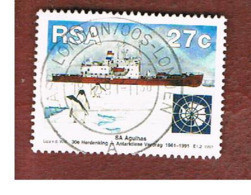 SUD AFRICA (SOUTH AFRICA) - SG 740  - 1991 ANTARCTIC TREATY: SHIP AGULHAS  - USED - Oblitérés