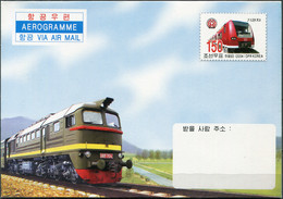 Korea 2004. Locomotive (Mint) Aerogram - Corea Del Norte