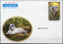 Korea 2005. White Tiger (Panthera Tigris Altaica) (Mint) Aerogram - Corea Del Norte