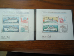 POLAND 2 MNH   SHEET SHIPS SHIP 1986 - Full Sheets