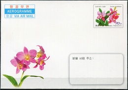 Korea 2011. Orchids (Mint) Aerogram - Corea Del Norte