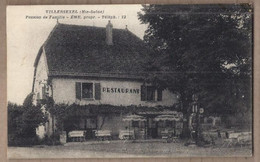 CPA 70 - VILLERSEXEL - Pension De Famille - EME , Propri. TB DEVANTURE Façade Terrasse + POMPE ESSENCE - Villersexel