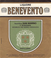 014313 "REPUBBLICA SAN MARINO - LIQUORIFICIO SAN MARINO V. BUSIGNANO - LIQUORE BENEVENTO" ETICHETTA III QUARTO XX SEC. - Alcohols & Spirits