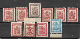ESPAGNE - MELILLA 1894 - N°20/29 Série Complète - Neuf**  - 10 Val. - N°22, 27 & 28 BdF - SUP - - Military Service Stamp