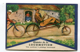 Carte Publicité : HISTOIRE De La Locomotion   A   VOIR    !!!! - Publicidad