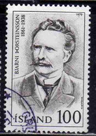 ISLANDA ICELAND ISLANDE ISLAND 1979 BJARNI THORSTEINSSON 100k USED USATO OBLITERE' - Used Stamps