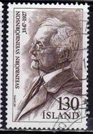 ISLANDA ICELAND ISLANDE ISLAND 1979 SVEINBJORN SVEINBJORNSON 130k USED USATO OBLITERE' - Used Stamps