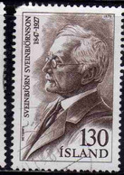 ISLANDA ICELAND ISLANDE ISLAND 1979 SVEINBJORN SVEINBJORNSON 130k USED USATO OBLITERE' - Usados