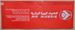 2005 AIR ALGERIE AIRWAYS AIRLINES PASSENGER TICKET AND BAGGAGE CHECK - Biglietti