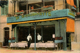 Poissy * Façade Hôtel Restaurant LA GOUJONNETTE * 17 19 Boulevard De La Seine * Pub Publicité - Poissy