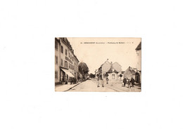 C P A   ANIMEE   HERICOURT FAUBOURG DE BELFORT  CIRCULEE AVRIL 1916 - Héricourt