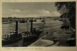 Zutphen  (Gld. ) // Ijsel Met Gezicht Op De Spoorbrug (Schip - Binnenvaart - Sleepboot) 1940 - Zutphen