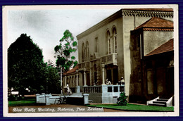 Ref 1565 - 1936 New Zealand Photo Postcard - Blue Baths Building Rotorua - Nouvelle-Zélande