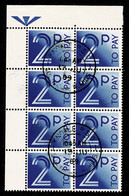 Ref 1565 - GB QEII - 2p Postage Due - Rare Used Corner Block Of 8 Stamps - Strafportzegels