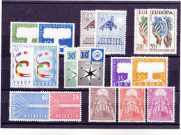 EUROPA  CEPT     1957        YEAR   SET      17  STAMPS        MNH - 1957