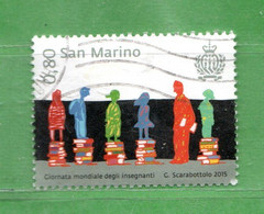 S.Marino ° 2015 -  Giornata Mondiale Degli Insegnanti. 0,80 Unif. 2476.  Usato - Used Stamps
