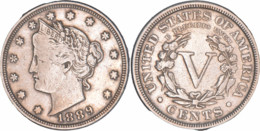 Etats-Unis - 1889 - Liberty Nickel - Qualité -07-139 - 1883-1913: Liberty (Libertà)