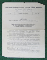 Quatre Documents Des Années 1950 Relatifs Aux Actions De La Société Des Charbonnages De Trifail - Trbovlje - En Slovénie - Mines