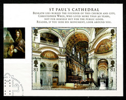 Ref 1568 - GB 2008 - St Pauls Cathedral Miniature Sheet  - SG M2847 Used Stamps - Gebraucht