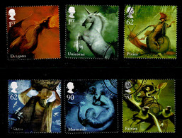 Ref 1568 - GB 2009 - Mythical Creatures  - SG 2944/2949 Used Set Of 6 Stamps - Usati