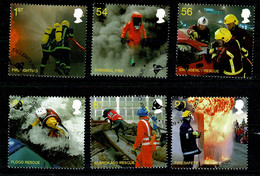 Ref 1568 - GB 2009 - Fire & Rescue Service  - SG 2958/2963 Used Set Of 6 Stamps - Used Stamps