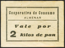 ALMENAR (LERIDA). 2 Kilos De Pan. (1936ca). Cooperativa De Consumo. EBC+. - Unclassified
