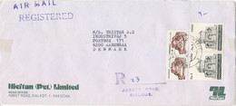 Pakistan Registered Cover Sent To Denmark 29-12-1986 - Pakistan