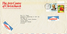 New Zealand Cover Sent Air Mail To USA Christchurch 22-4-1986 - Covers & Documents