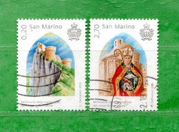S.Marino °  2016 - Millenario Della Traslazione Del Corpo Di San LEONE. Unif. 2521-2522. Usato. - Used Stamps