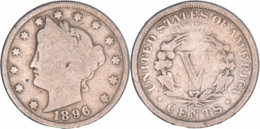 Etats-Unis - 1896 - Liberty Nickel - 07-141 - 1883-1913: Liberty (Libertà)
