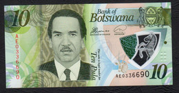 BOTSWANA : 10 Pula - 2018  - P35a -  Polymer - UNC - Botswana