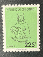 Gabon Gabun 1994 Mi. 1183 Union Travail Justice Série Courante Freimarke 225F Symboles Nationaux Courvoisier - Gabon