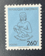 Gabon Gabun 1994 Mi. 1184 Union Travail Justice Série Courante Freimarke 260F Symboles Nationaux Courvoisier - Gabun (1960-...)