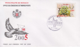 Enveloppe   FDC  1er  Jour   MONACO     Léo  Ferré   2004 - Chanteurs