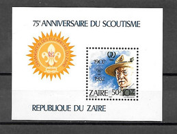 BLOC NEUF DU ZAIRE SURCHARGES EN 1985 N° MICHEL 54 - Unused Stamps