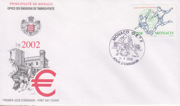 Enveloppe   FDC  1er  Jour   MONACO   COUPE  DU  MONDE  De  FOOTBALL   2002 - 2002 – Corea Del Sur / Japón