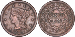 Etats-Unis - 1848 - Large Cent Braided Hair - 07-145 - 1840-1857: Braided Hair