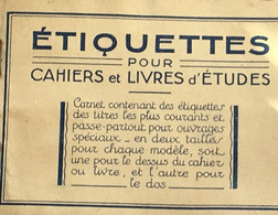 Vintage-☛ Étiquettes Pour Cahiers Et Livres D'études-Carnet Titres Les Plus Courants & Passe Partout. Ouvrage Spécial - Cachets