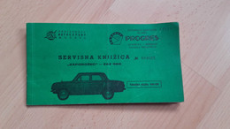 Servisna Knjizica Zaporozec-ZAZ 968.Progres Autokuca Beograd.Autoexport Moskva(Moscau) - Europa