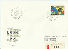 LICHTENSTEIN R -CV 1967 EUROPA - Cartas & Documentos