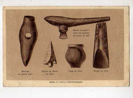 Armes Et Outils Prehistoriques, Carte Postale - Histoire