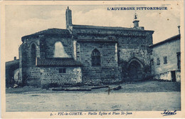 CPA VIC-le-COMTE Vieille Eglise Et Place Saint-Jean (1253148) - Vic Le Comte