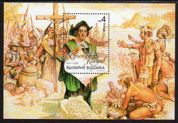 BULGARIA 1992 Explorers Block MNH / **.  Michel Block 219 - Unused Stamps