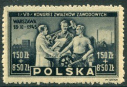 POLAND 1945 Trades Union Congress MNH / **.  Michel 413 - Ungebraucht