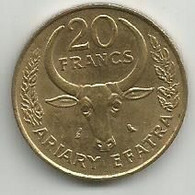 Madagascar 20 Francs 1989. - Madagascar