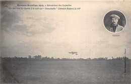 35-RENNES-AVIATIONS-1910- AERODRÔME DES GAYEULLES, UN DES VOLS DE GARROS A LA NUIT SUR " DEMOISELLE CLEMENT BAYARD 35 HP - Rennes